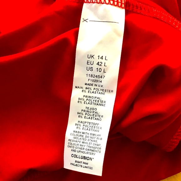 🪩 Collusion x ASOS Disco Legging Shorts in red - Picture 3 of 4